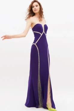 Abito a sirena viola