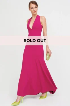 Abito aderente fucsia