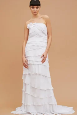 Abito bustier fiore