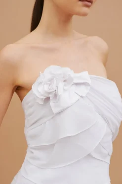 Abito bustier fiore