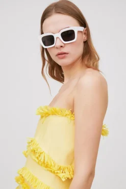 Abito bustier giallo