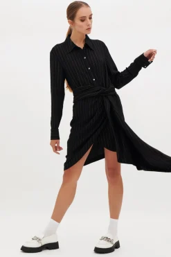 Abito camicia gessato