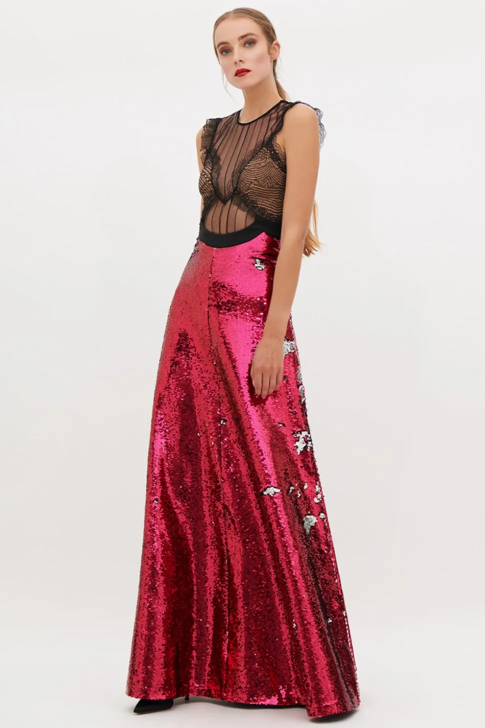 Abito con paillettes cangianti