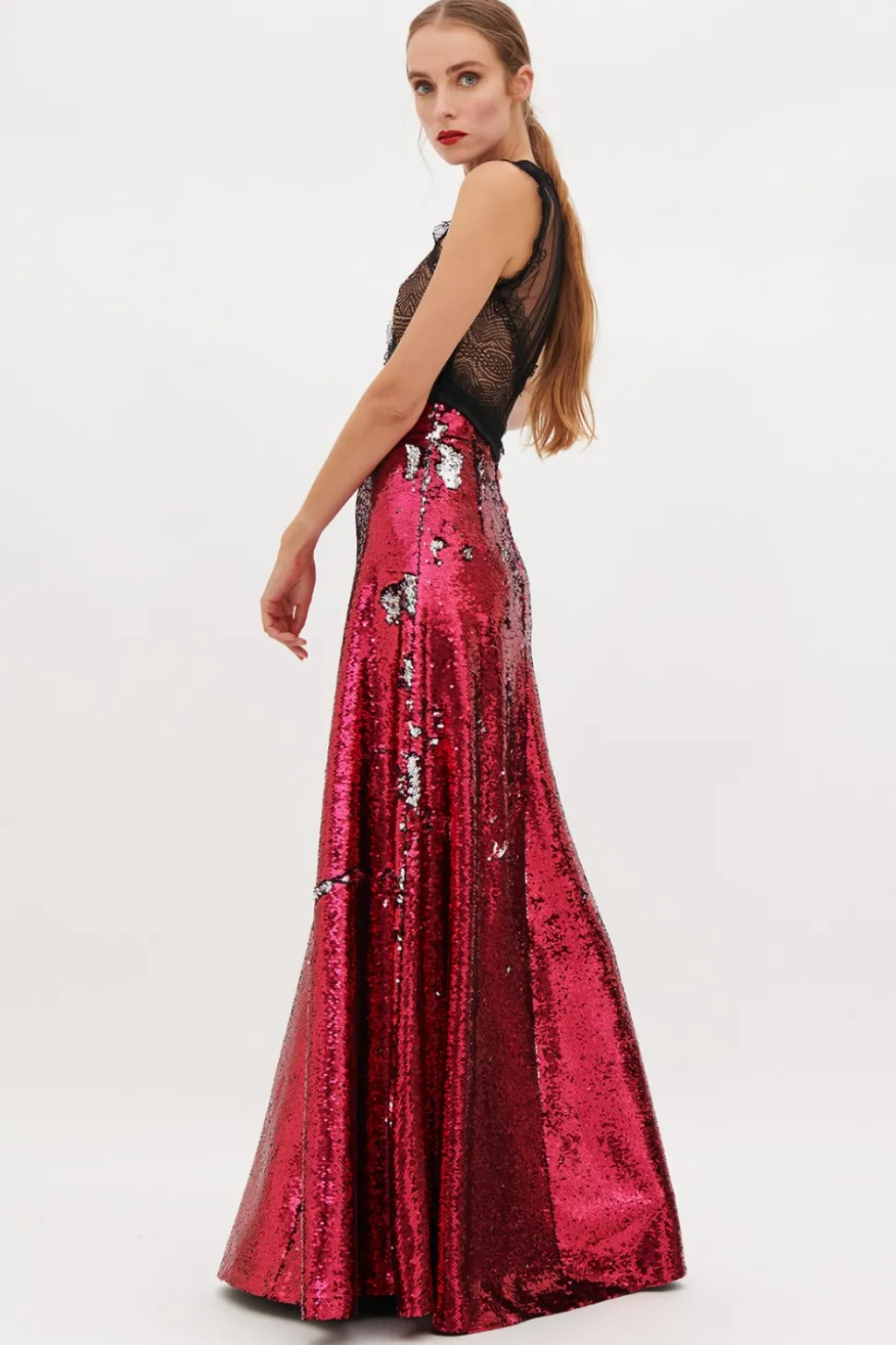 Abito con paillettes cangianti