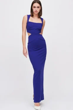 Abito cutout blu