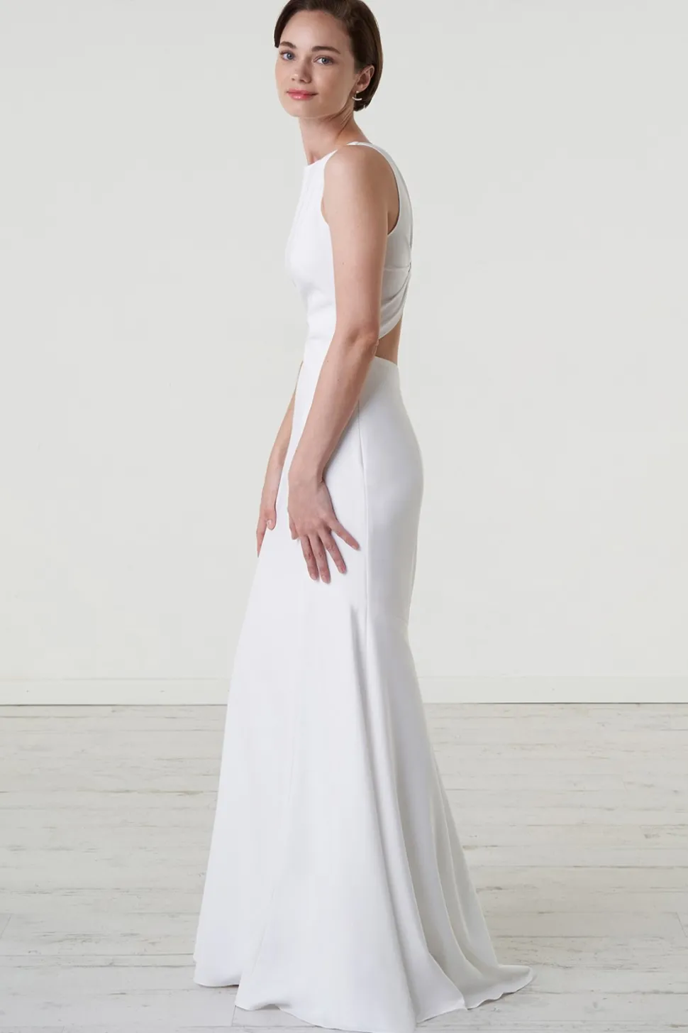 Abito da sposa con scollo a barca