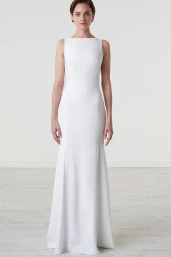 Abito da sposa con scollo a barca