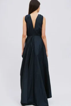 Abito drappeggiato blu