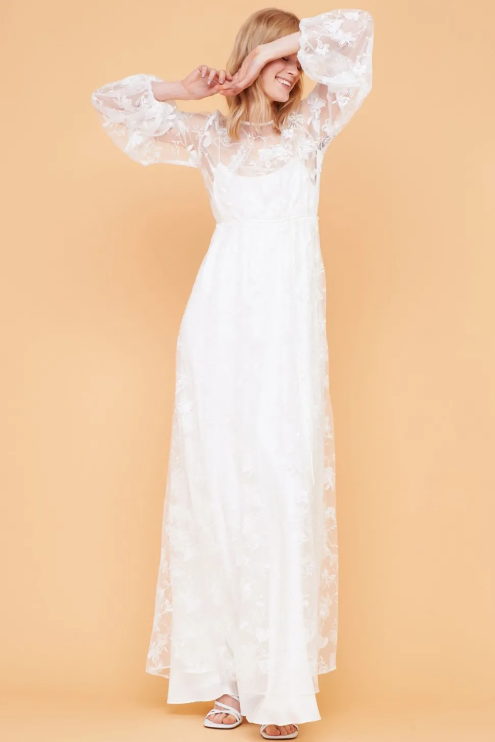 Abito floreale in tulle