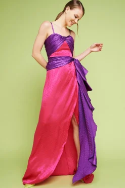 Abito fucsia lungo