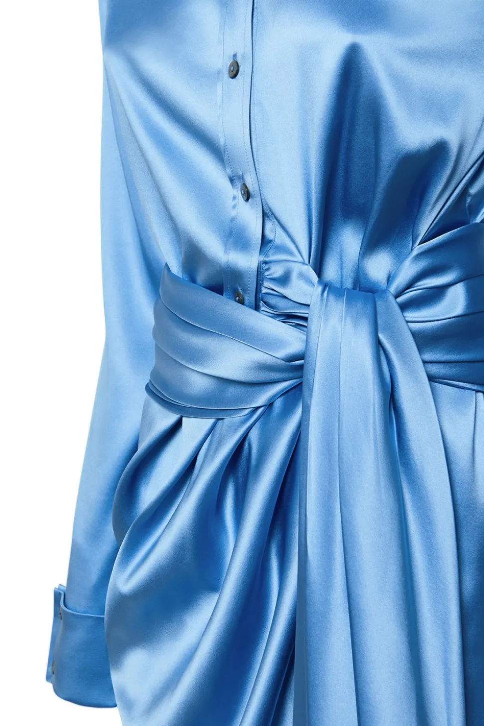 Abito in camicia in seta stretch