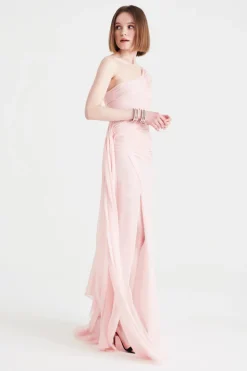Abito in chiffon rosa