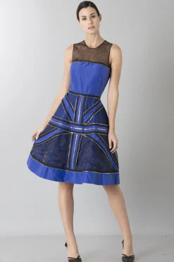 Abito in crepe di seta con zip