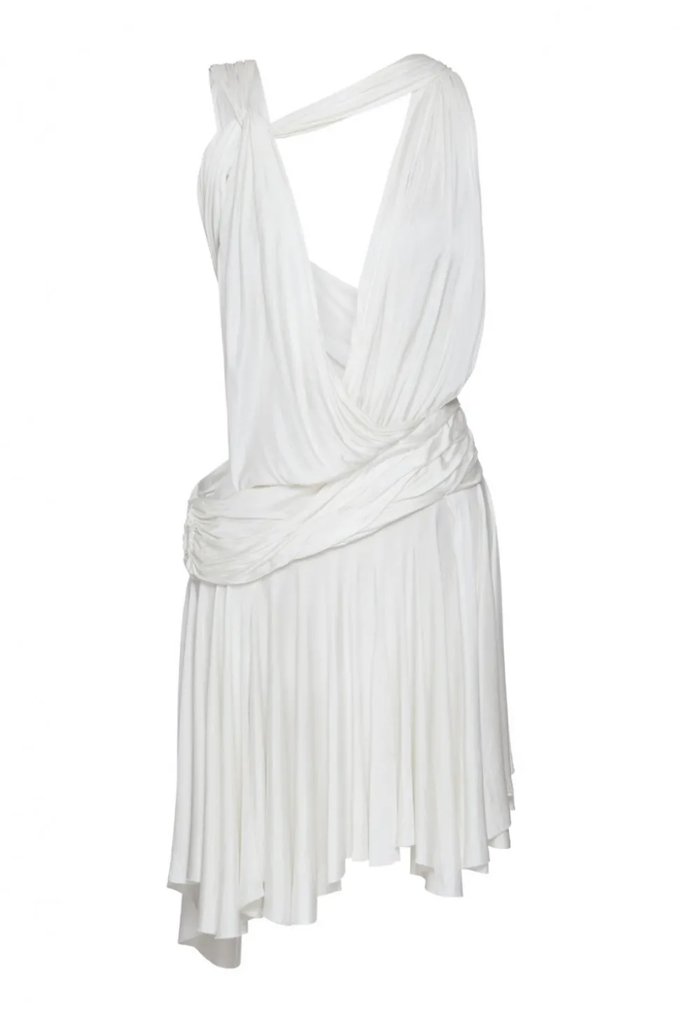 Abito in jersey satin ruche