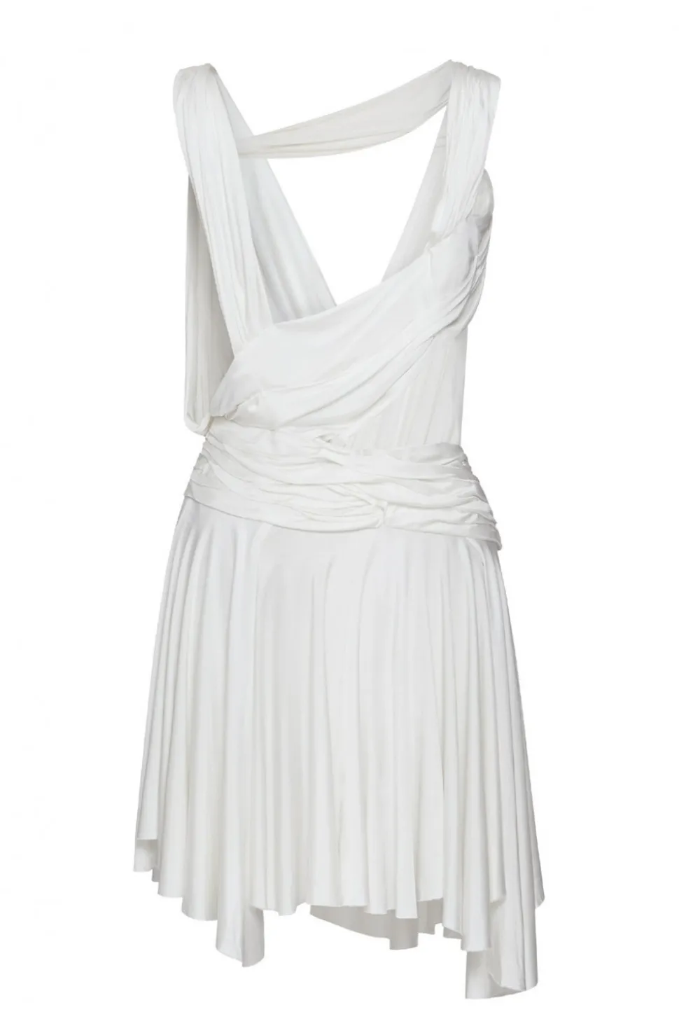 Abito in jersey satin ruche