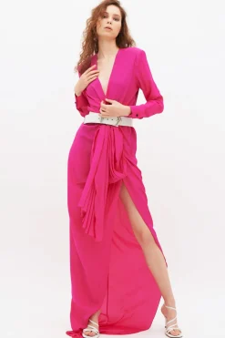 Abito lungo fucsia