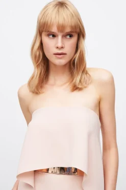 Abito nude con drappeggio