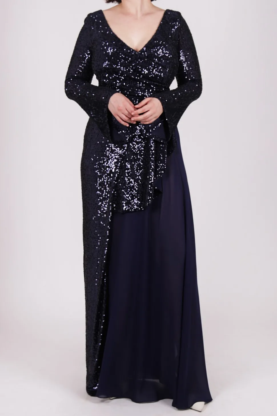 Abito paillettes blu