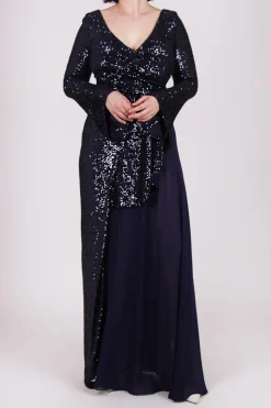 Abito paillettes blu