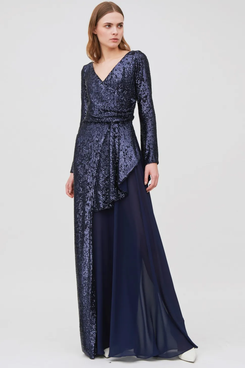 Abito paillettes blu