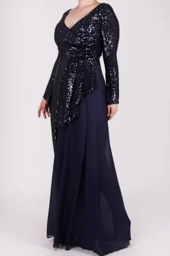 Abito paillettes blu
