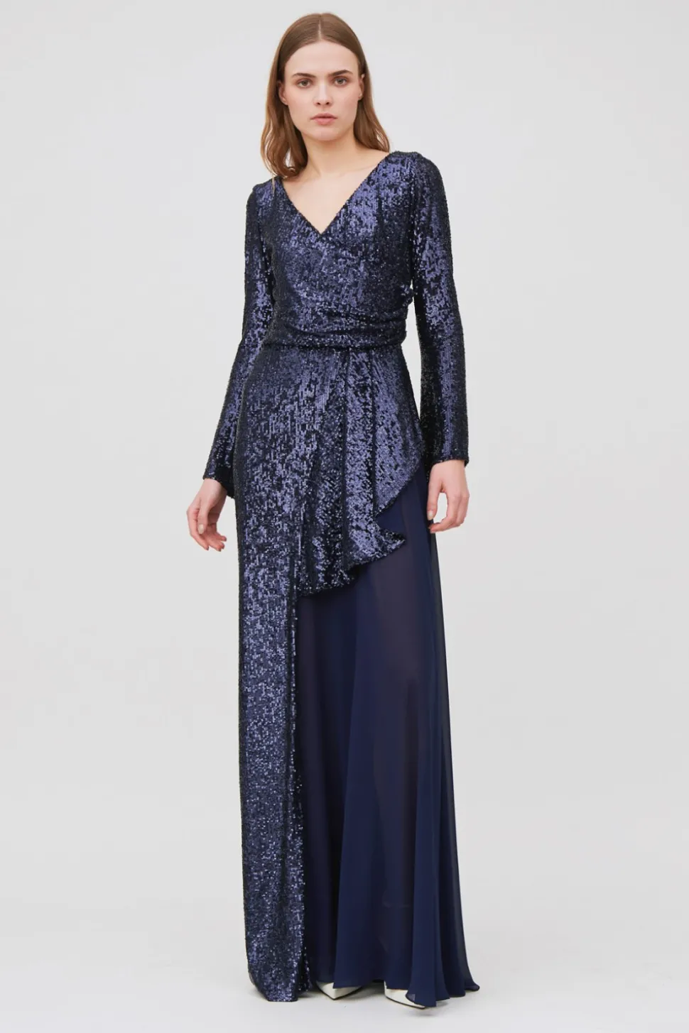 Abito paillettes blu