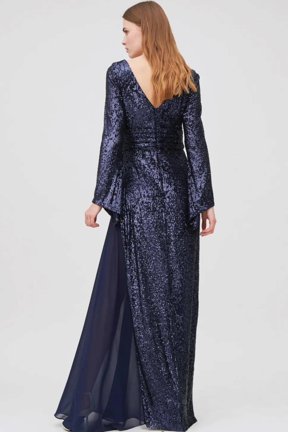 Abito paillettes blu