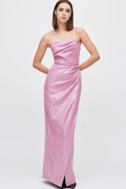 Abito rosa paillettes