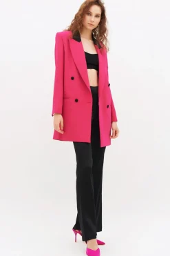 Blazer doppiopetto fucsia