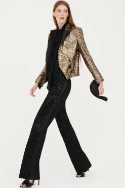Blazer in paillettes oro