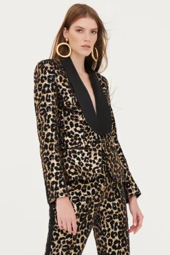 Blazer smoking leopardato