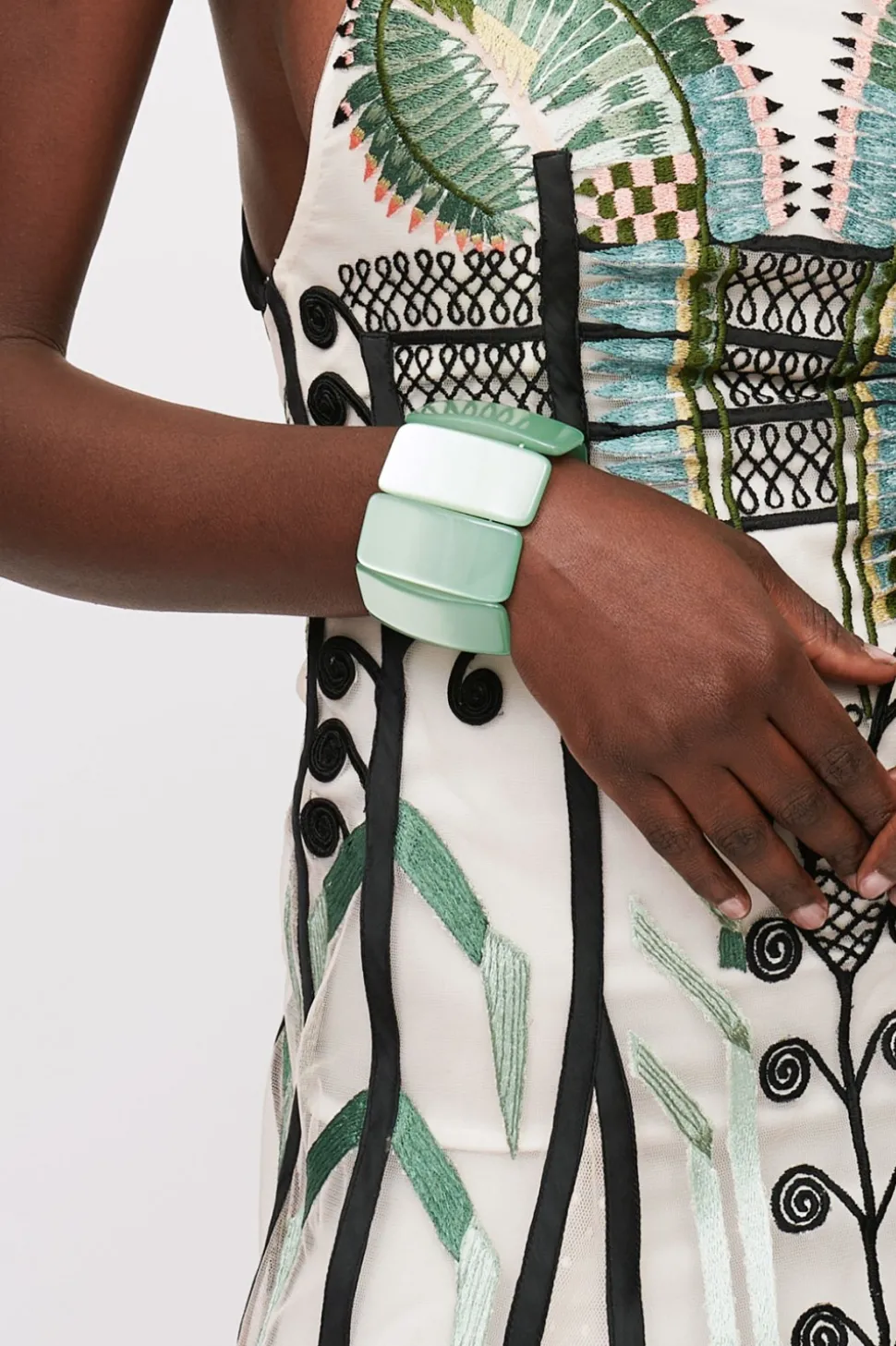 Bracciale in resina menta