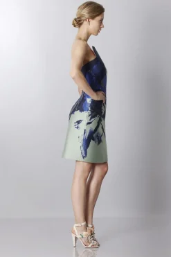 Bustier asimmetrico con stampa floreale