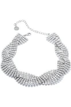 Choker treccia cristalli