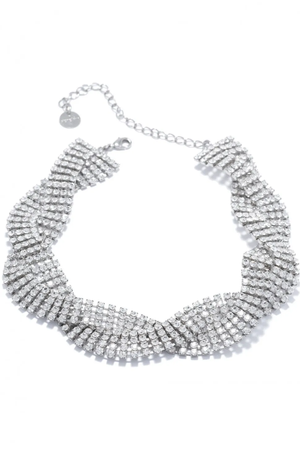 Choker treccia cristalli