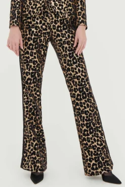 Completo in paillettes leopardato