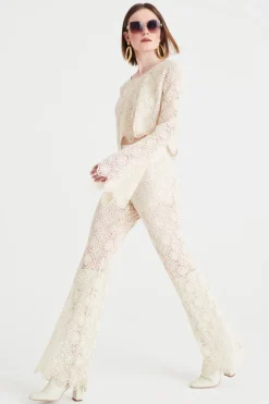 Completo top e pantalone in pizzo