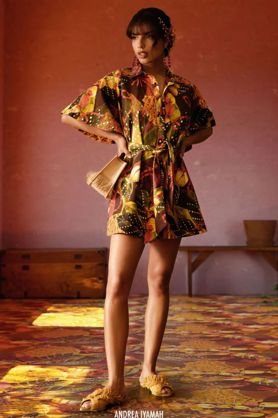 Jumpsuit corta stampata