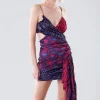 Mini dress con fantasia floreale