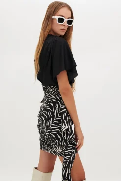 Minigonna in stampa zebra