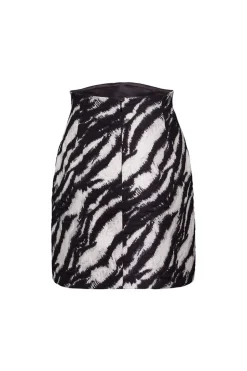 Minigonna in stampa zebra