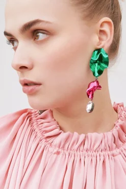 Orecchini Cindy verdi e fucsia