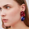 Orecchini fucsia e blu
