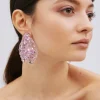 Orecchini resina rosa