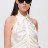 Top camicia bianco