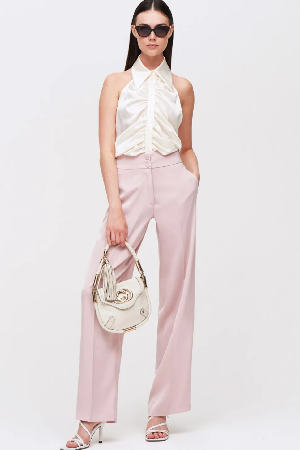 Top camicia bianco