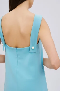 Top con mantella azzurro