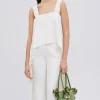 Top con mantella bianco