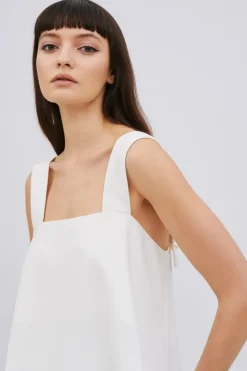 Top con mantella bianco