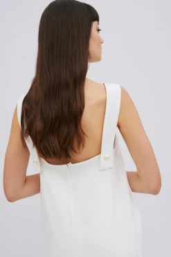 Top con mantella bianco